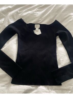 H&M Black Ribbed top